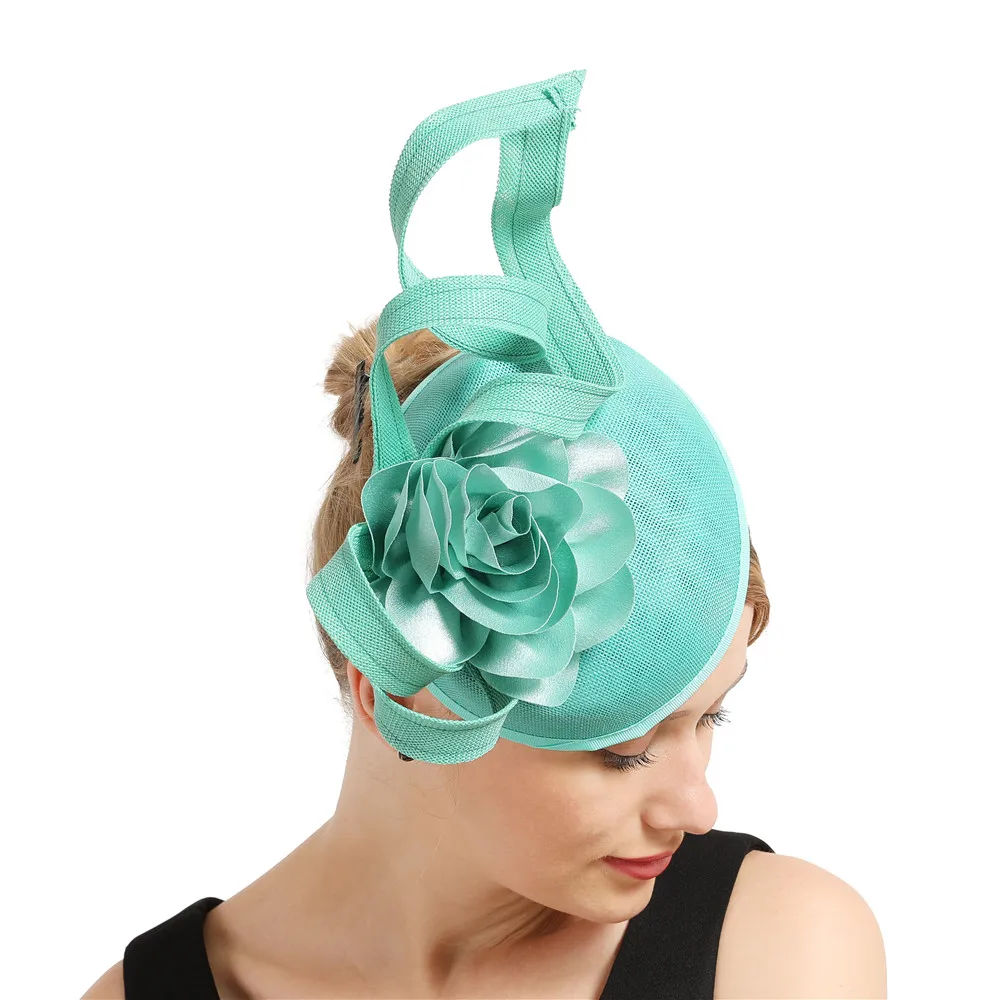 

Vintage Women Cocktail Chic Fascinator Hat Church Headpiece Wedding Fashion Headwear Summer Ladies Party Formal Hair Accessories