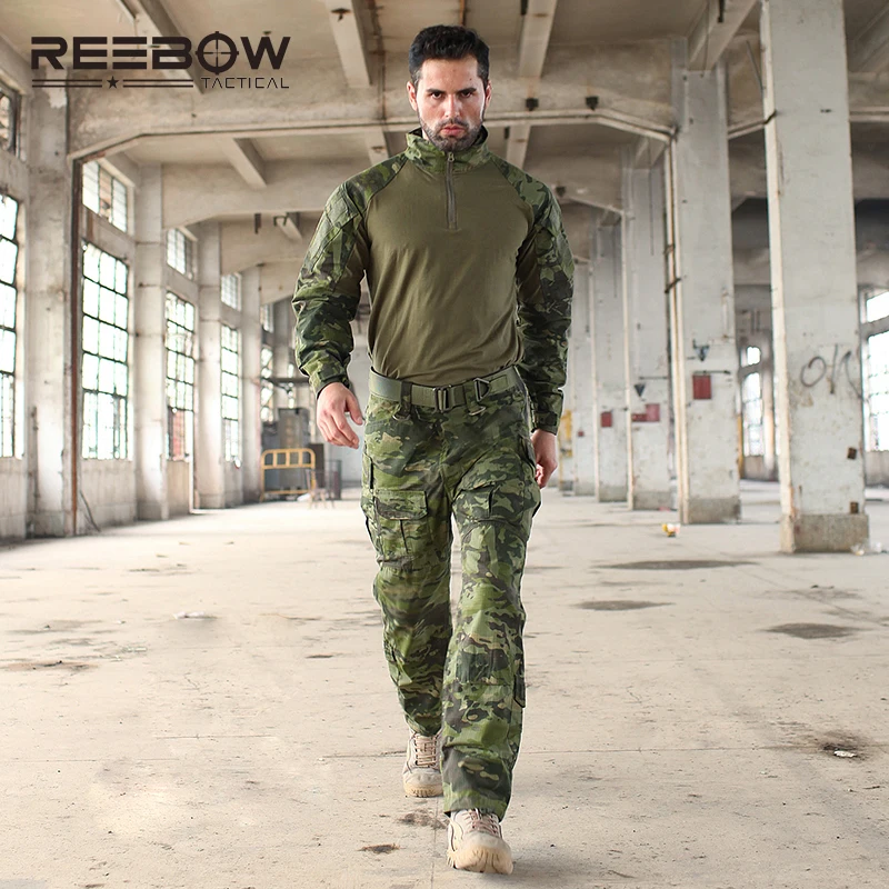 Тактическая Военная Униформа REEBOW армейская боевая рубашка мультикам форма