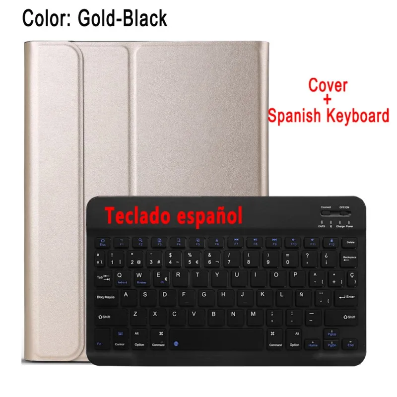 Spanish Keyboard Испанская клавиатура чехол для huawei Mediapad T5 10 10,1 AGS2-L09 AGS2-W09 AGS2-L03 чехол для huawei T5 10,1 клавиатура чехол Funda - Цвет: Spanish Keyboard
