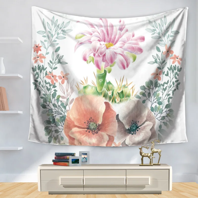 Гобелен полиэстер печатные красочные Кактус Украшения Дома Настенные одеяла