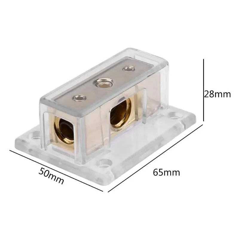 VODOOL 1x1/0AWG до 2x4AWG автомобильный аудио Мощность/кабель заземления сплиттер автомобильный распределительный блок Автомобильный Кабель адаптер разъем