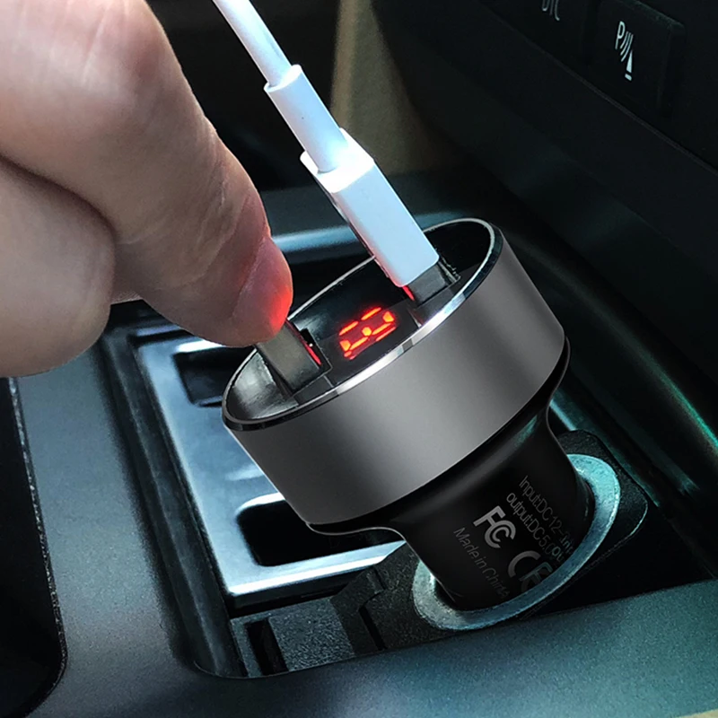 Разветвитель сигареты светильник er QC3.0 автомобиля 12V USB Зарядное устройство