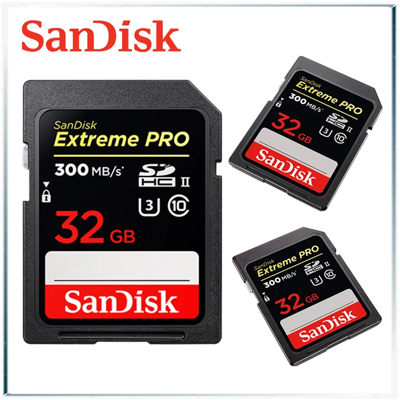 Карта памяти SANDISK EXTREME PRO SD карта sandisk extreme pro sd uhs II cand cartao de memoria carte car gopro kart флэш