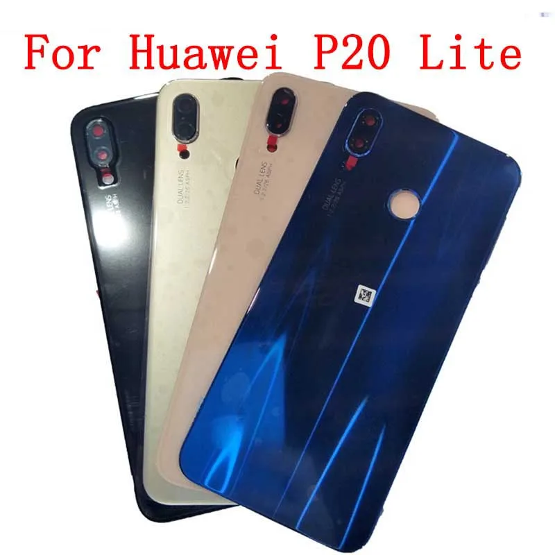 Задняя крышка батарейного отсека для Huawei Nova 3e стекло P20 Lite с объективом камеры