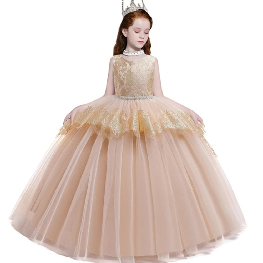 Girls Dress Long Ball Gown Evening Kids Dresses Children Prom Princess Party Wedding for 8 12 14 Years | Детская одежда и обувь