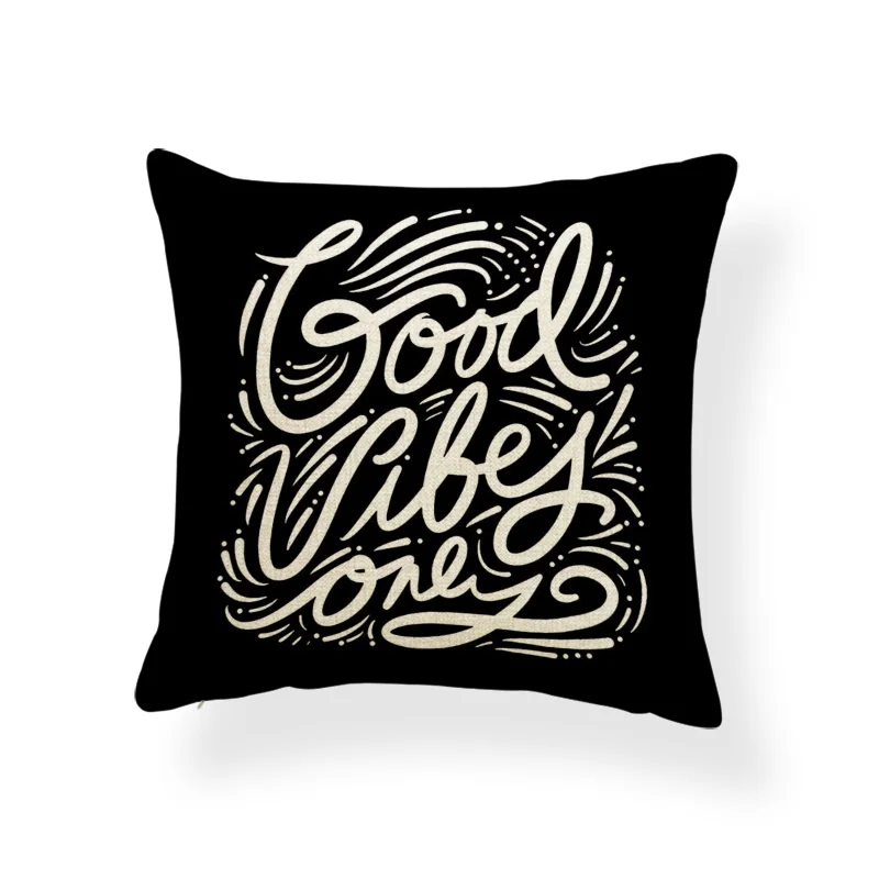 Наволочки с надписью Good Vibes наволочки со стрелками перьями Love You повседневные