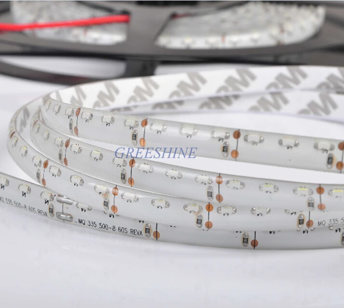 Side View 335 SMD LED Strip 8MM or 5MM PCB 120leds/M IP65 with Silicon Glue Waterproof DC12V 24V car light Tape Freeshipping | Лампы и