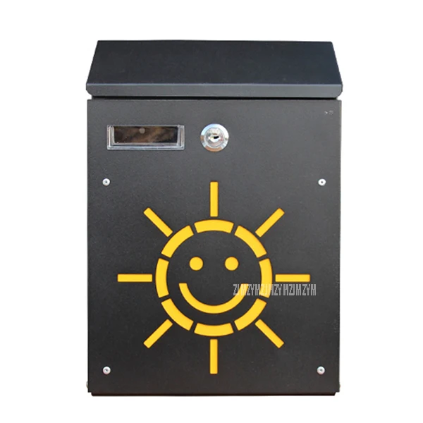 Sun Pattern Корейская маленькая вилла креативная Почта Письмо газета почтовый ящик предложение коробка водонепроницаемый деревенский стиль настенный почтовый ящик - Цвет: Sun Pattern