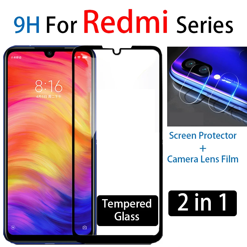 Закаленное стекло 2 в 1 для xiaomi redmi note 7 Защитная пленка объектива камеры 6 Защитное