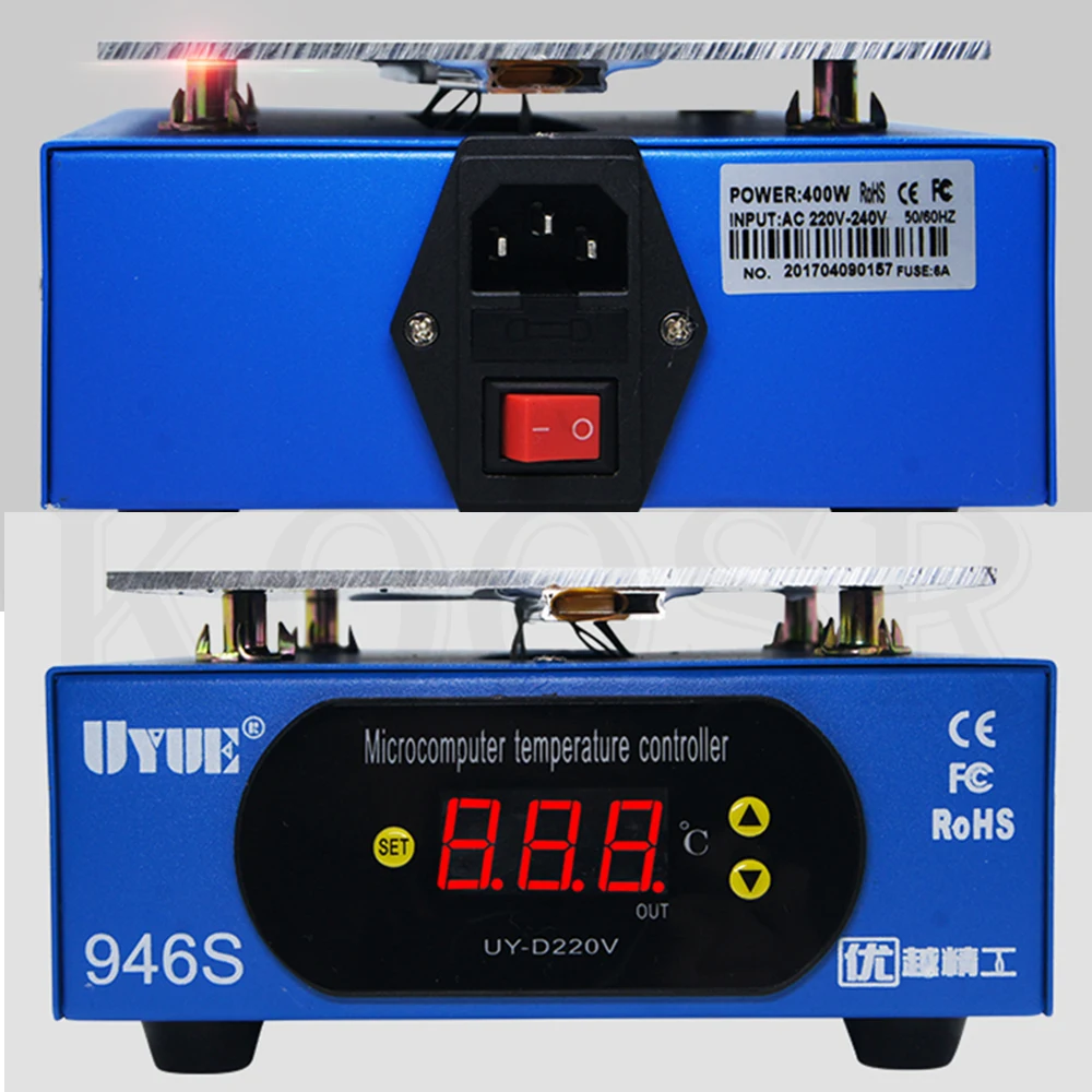 UYUE Preheat станция 946s 220V 400W нагревательная пластина для телефона машина-сепаратор с ЖК-экраном подогреватель Цифровая Платформа термостата