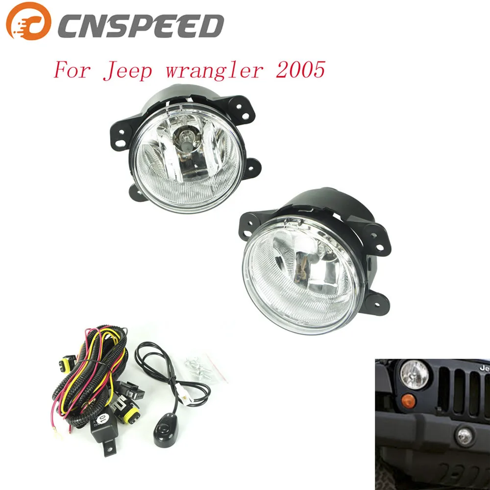 

CNSPEED Fog light for Jeep wrangler 2005 fog lamps Clear Lens Bumper Fog Lights Driving Lamps Daytime Running light YC100588-CL