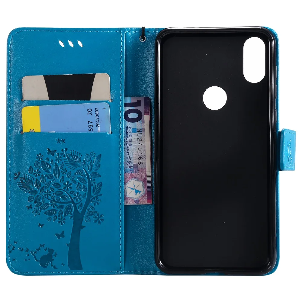 3D чехол с рисунком дерева и кота для Motorola One Fundas Capa кожаный Moto P30 Play кошелек