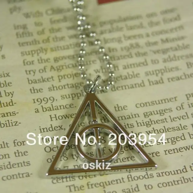 Deathly Висячие стальные круглые треугольные ожерелья модные ювелирные изделия