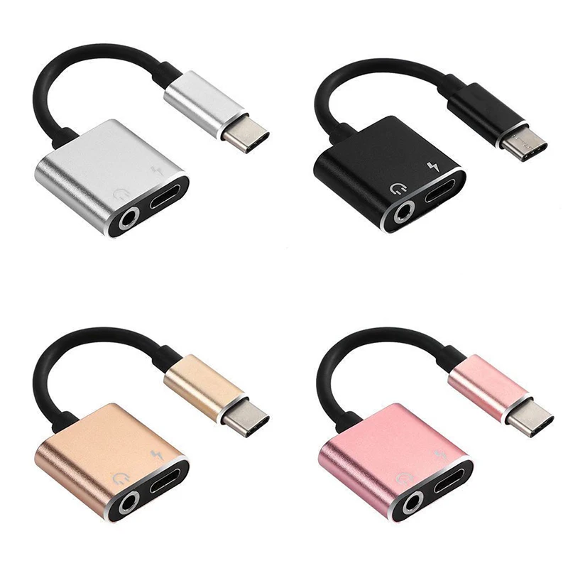 2 в 1 аудио кабель зарядное устройство для наушников USB Тип C до 3 5 мм разъем адаптер