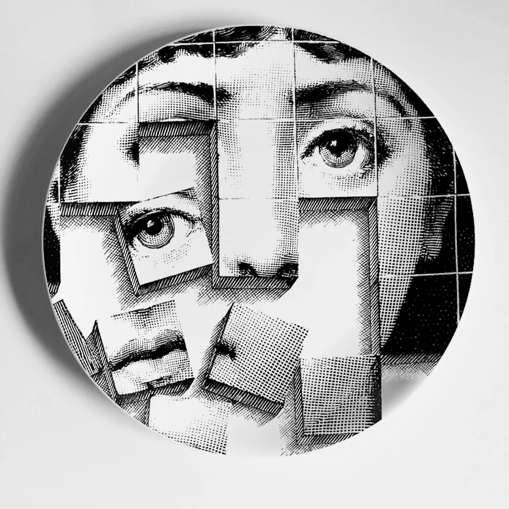 6/7/8 Дюймов Мода из Милана, Fornasetti таблички дома декоративная тарелка Декор на стену посуда арт фарфоровое блюдо украшение дома