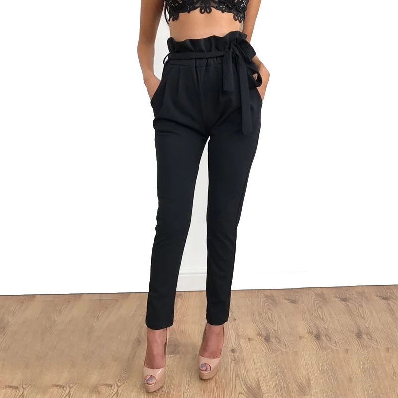 Шифоновые шаровары с завышенной талией для женщин повседневные брюки на