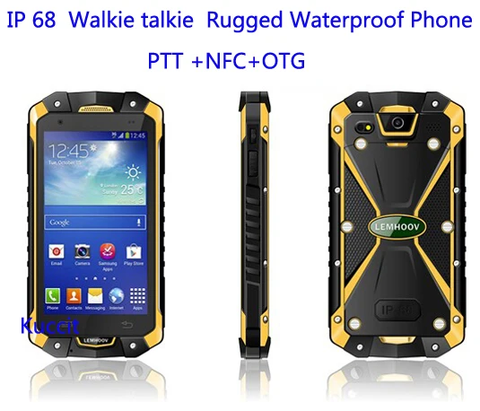 IP68 водонепроницаемый сотовый телефон противоударный радио Walike Talkie разблокированные сотовые телефоны UHF VHF телефон прочный Android NFC S19