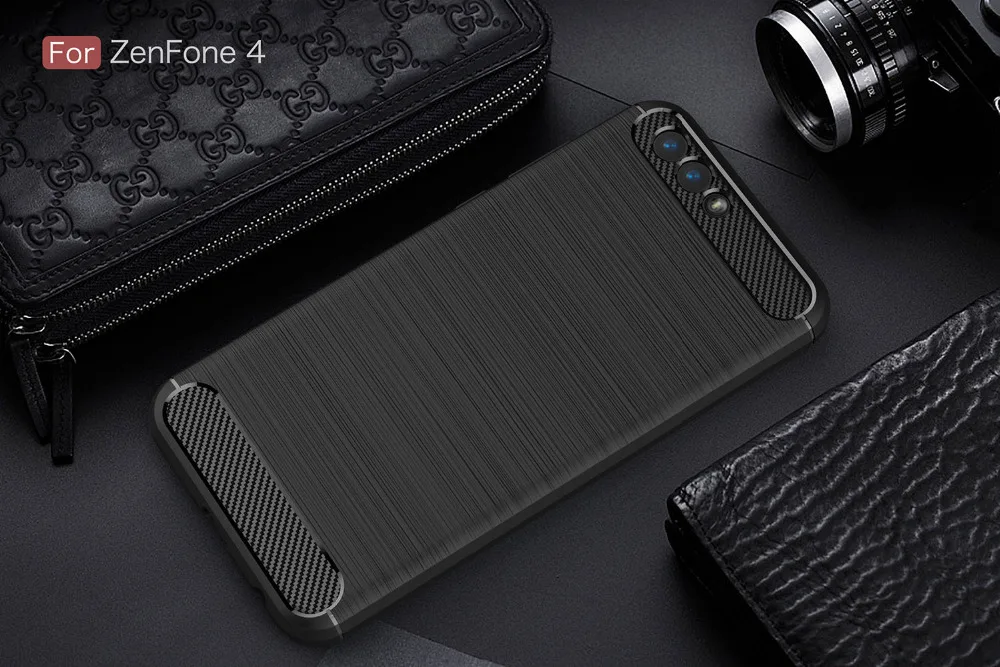 Чехол из углеродного волокна для Asus Zenfone 4 Case ZE554KL силиконовый мягкий чехол ZE554K