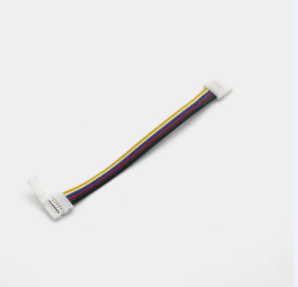 2 head connector 6pin 12 мм RGB+ CCT мужской женский сварочная лента для контроллера Кабель-адаптер провод для 5050 3528 SMD RGB+ CCT Светодиодная лента 5 шт - Цвет: 2 head connector