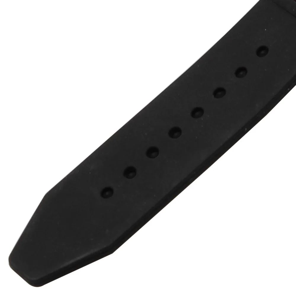 

Silicone Rubber Watchband Stainless Steel Buckle Strap for iWatch Apple Watch 38mm 42mm Replacement Belt Wrist Bracelet Black