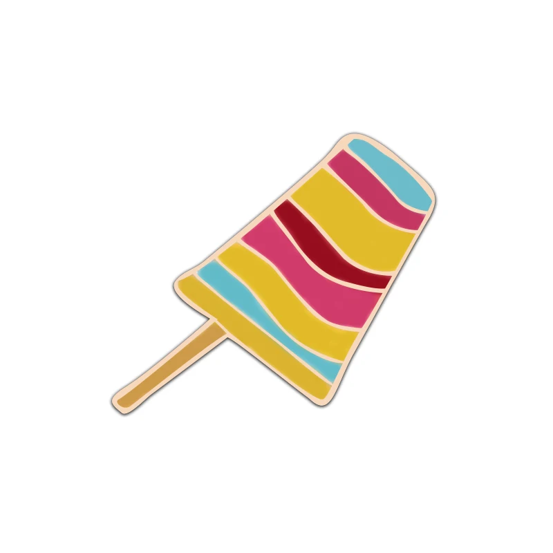 Rainbow Popsicle Симпатичные десертные эмалированные булавки мороженое Кола торт эскимо брошка мультфильм для женщин девушка джинсовая рубашка нагрудные булавки Симпатичные значки ювелирные изделия - Окраска металла: Rainbow Popsicle
