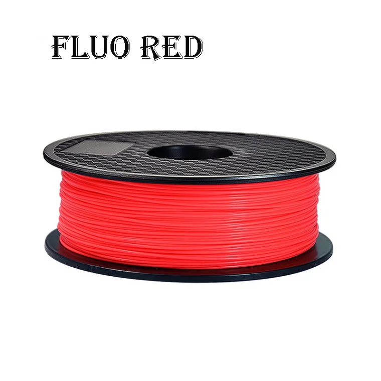 ABS Fluo Red Нить для 3D-принтера PLA ABS 1,75 мм 1 кг белый черный красный синий розовый зеленый фиолетовый желтый натуральный прозрачный - Цвет: ABS Fluo Red