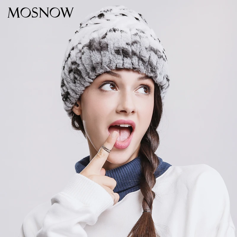 Настоящий мех кролика, зимние шапки для женщин, цветок, верх, стрела, теплые,, модные, новые, женские шапки Skullies Beanies# PCM719