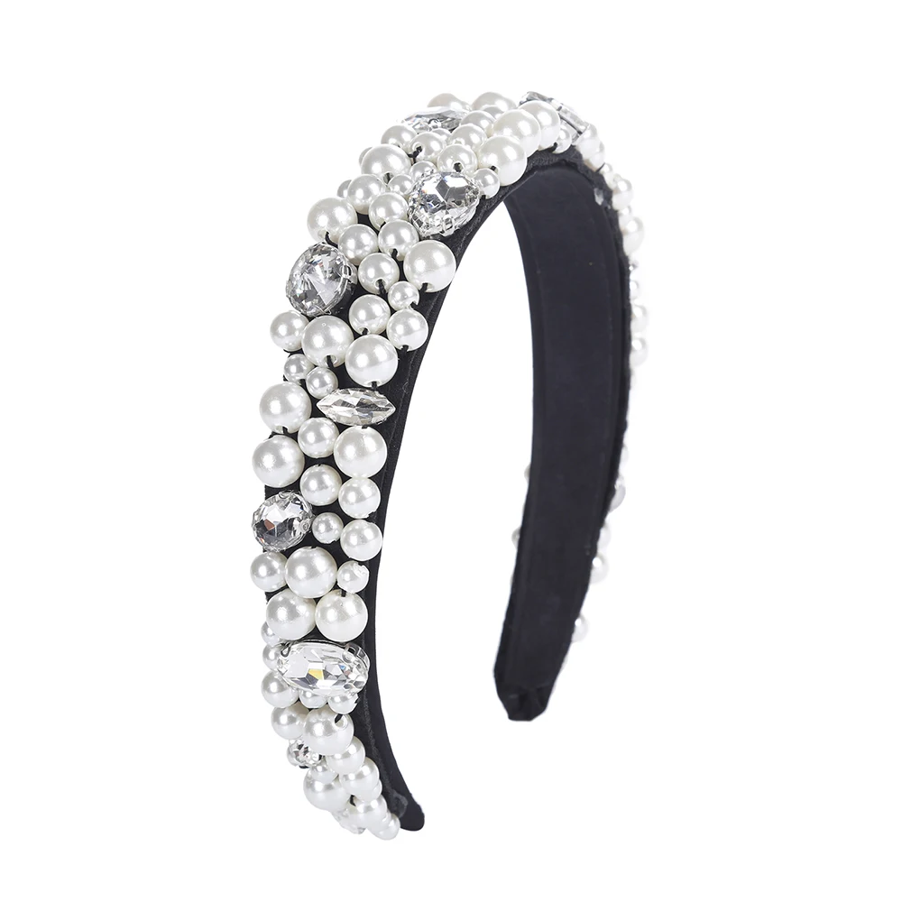 Molans ручной работы Искусственный драгоценный камень барокко обруч для волос