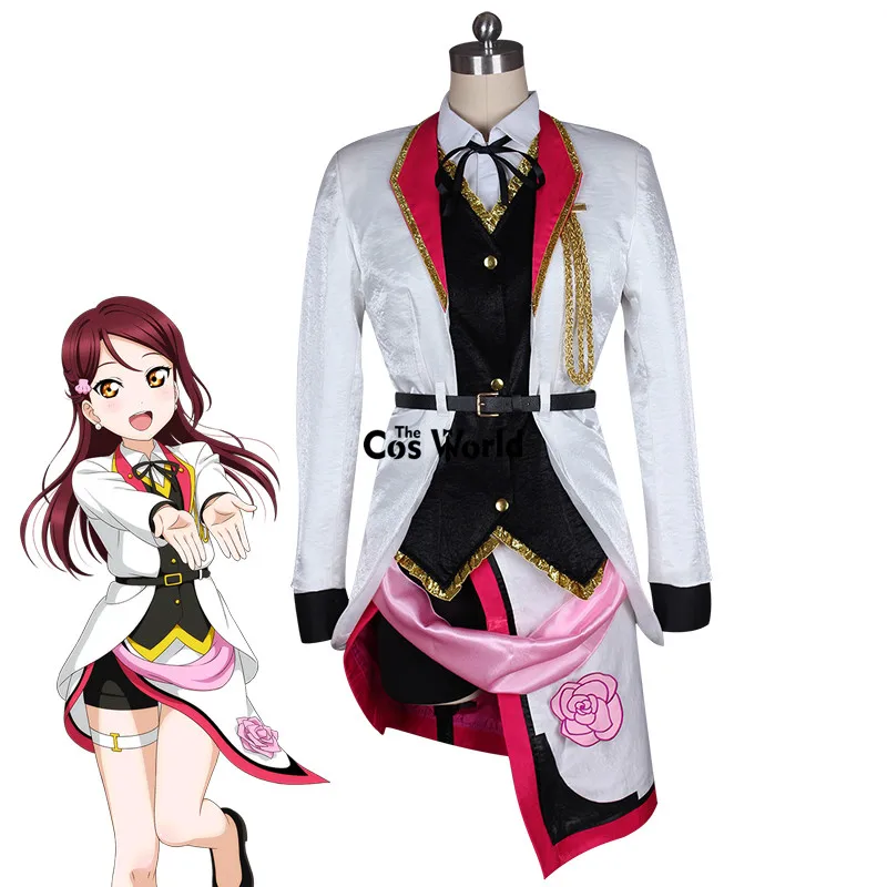 Love Live Sunshine Aqours Sakurauchi Riko Mirai пальто рубашка жилет фартук штаны Униформа наряд аниме