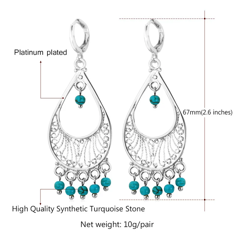 Женские богемные серьги Kpop серьги-подвески в турецком стиле желтого золота с