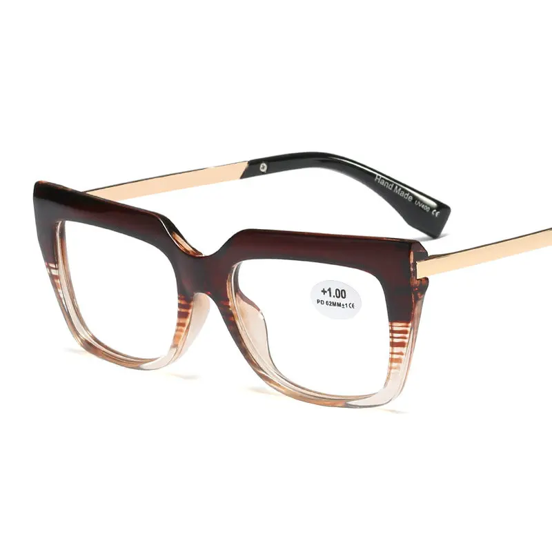 Большие женские очки для чтения MINCL с оправой модные роскошные леопардовые