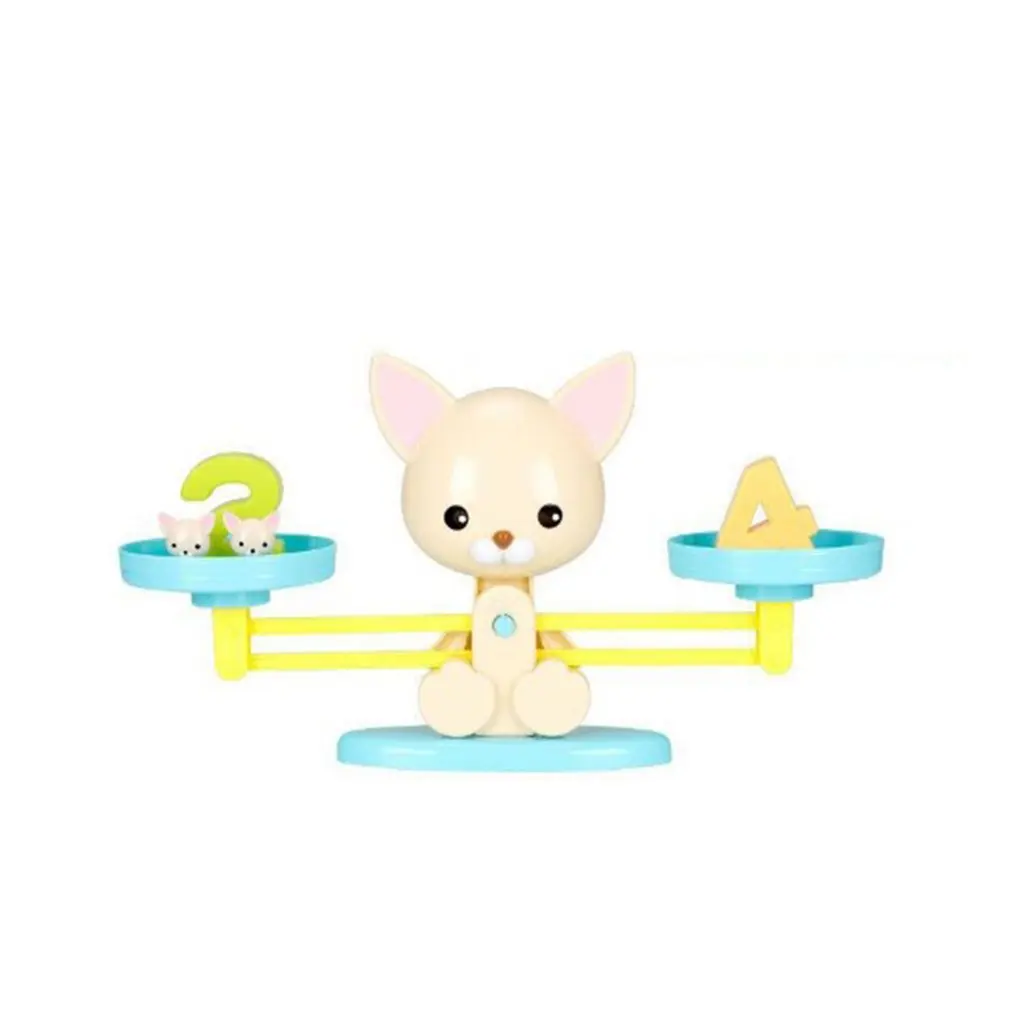 Математическая балансировочная шкала количество баланс настольная игра собака фигурка животного детские