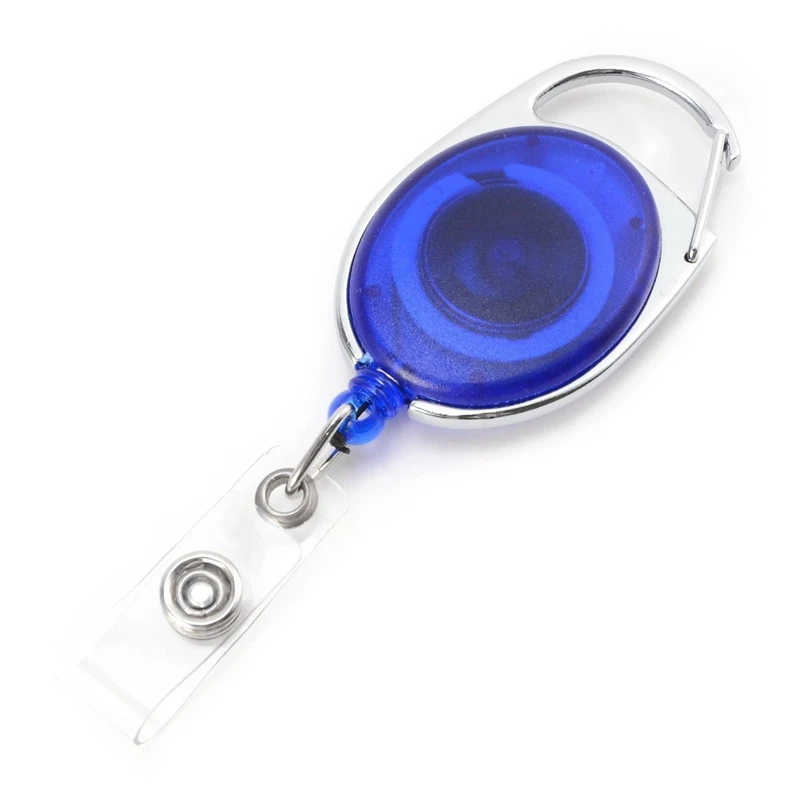 Держатель для бейджа с зажимом ремня Выдвижной карабин id card визитница ролик