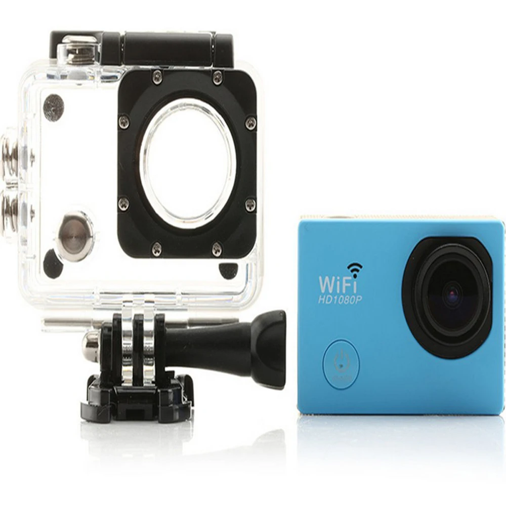 Действия камеры HD Камера 1080 P 2.0 Дюймов 14MP Двойной wi fi Водонепроницаемая Спорта
