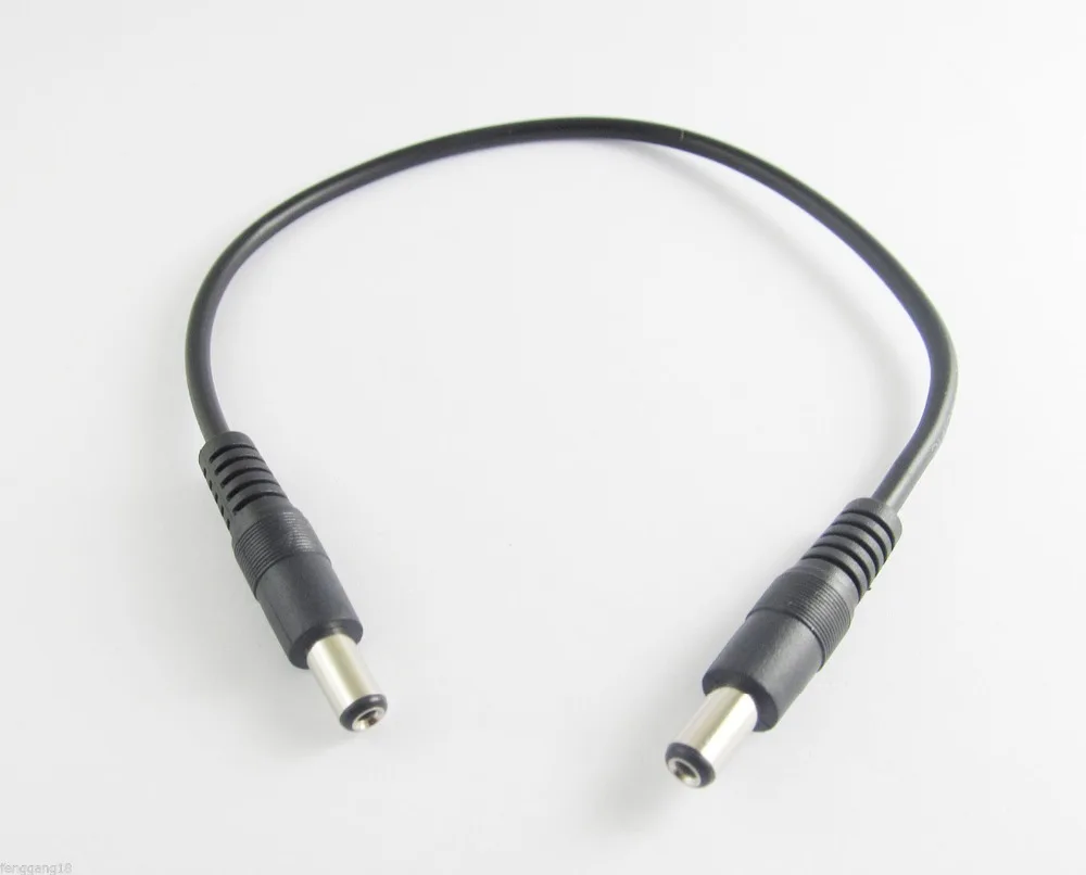 100pcs CCTV DC Power 5.5x 2.1mm Male To Male Adapter Socket Extension Cable Cord 1FT/30cm