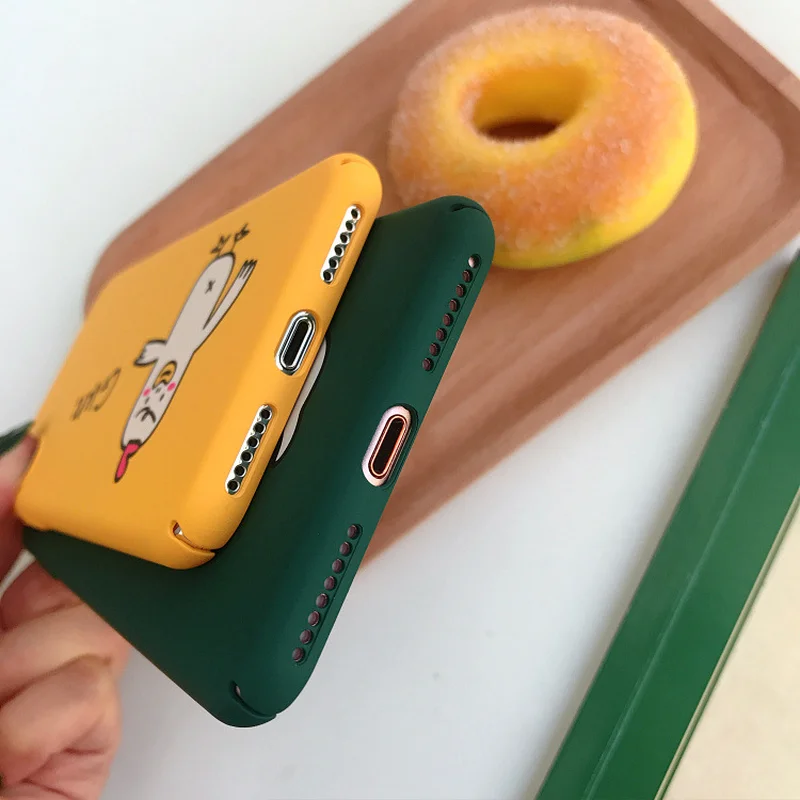 Мультяшная Милая курица чехол для iPhone X 6 XS 6S 7 8 XR MAX Матовый Жесткий Plus задняя