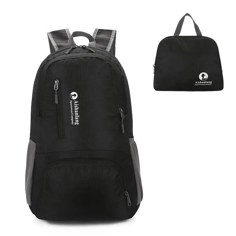 Black 35L складывающийся Удобный Легкий водостойкий складной походный портативный рюкзак - Цвет: Black