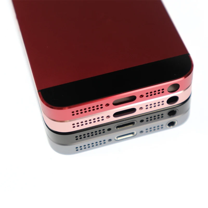 Одежда высшего качества для iPhone 5 5S 5 SE сзади Корпус Батарея крышка двери Шасси Рама задняя крышка+ держатель батареи+ инструменты могут пользовательские IMEI