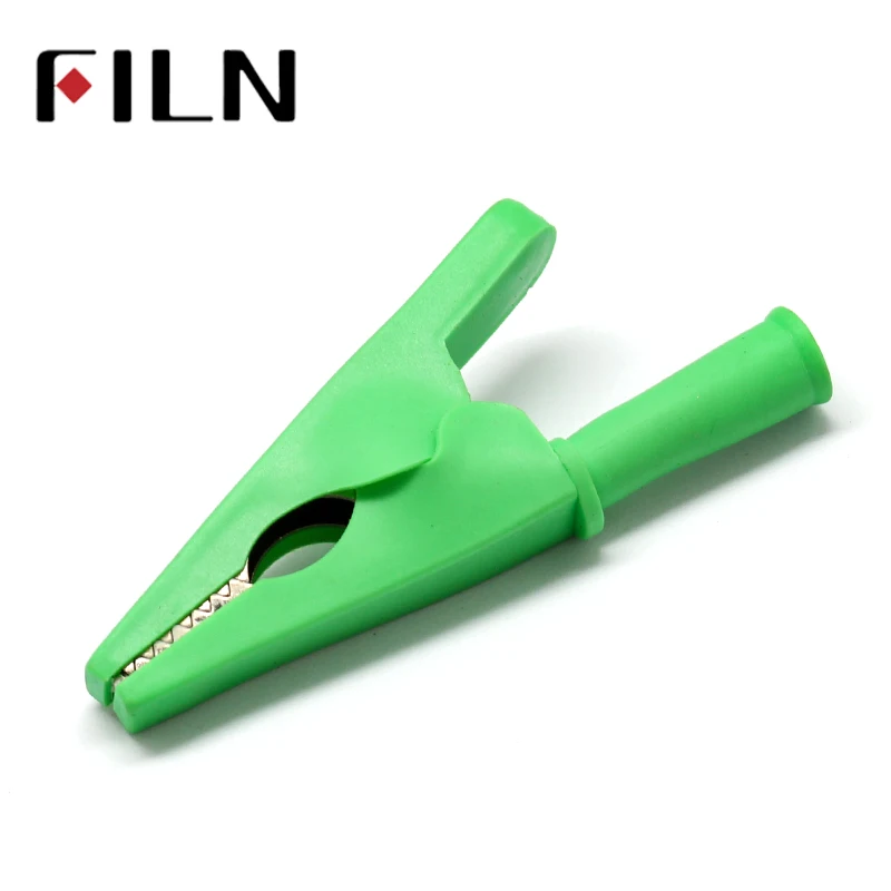 76 мм зажимы для батареи из чистой меди и никеля крокодил полная изоляция|Щипковые