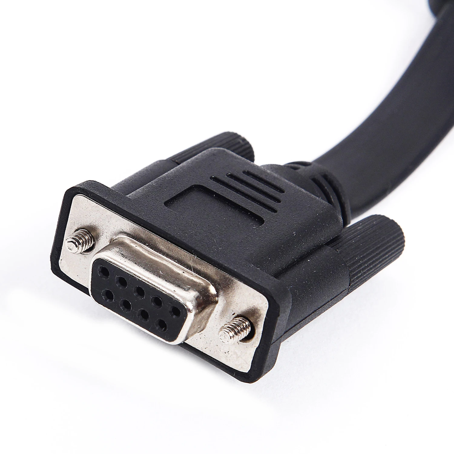 Плоским Лапша шнура 16 PIN для DB9 последовательный RS232 OBD2 кабель удлинитель с