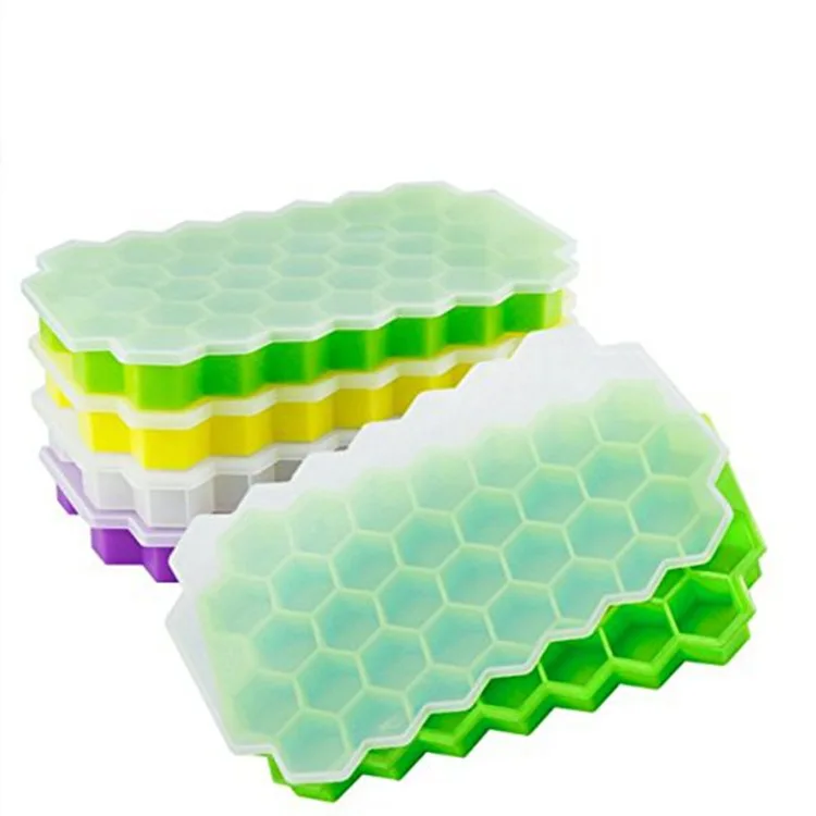 37 слотов силиконовые Соты Форма льда кубик прессформы лоток ледяной ящик для