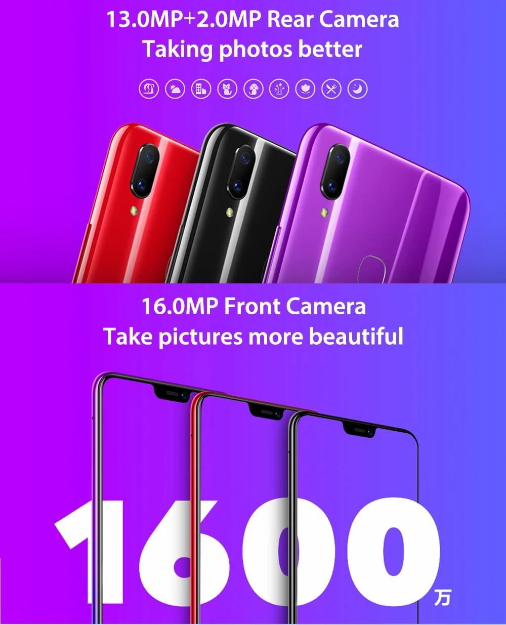 vivo Z3x смартфон, полный экран, 4 Гб ОЗУ, 64 Гб ПЗУ, Android 9,0, SDM660AIE, 6,26 дюймов, сканер отпечатков пальцев, Восьмиядерный мобильный телефон