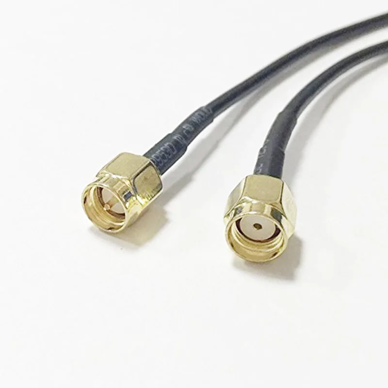 ALLISHOP SMA Male to RP SMA Male RG-174 Cable Low Loss Cable RF Coaxial Cable 1M images - 6