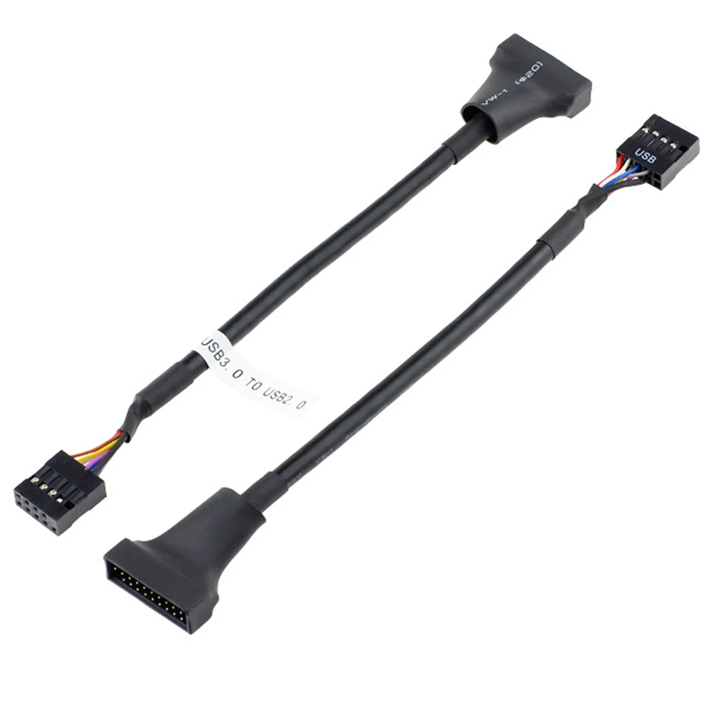Кабель переходник для материнской платы с 19 pin USB 3 0 со штекером на 9 Pin 2 0|cable usb 10 m|usb