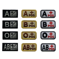 3d patches blood positive embroidered tactical patch tactical military stripes a o b ab positive badges with hookloop