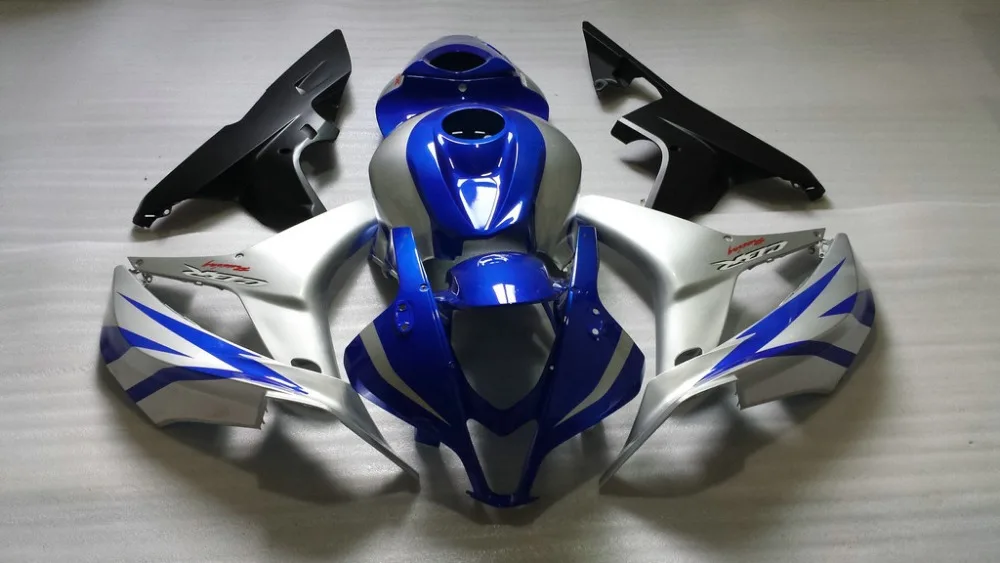 Комплект обтекателей для мотоцикла CBR600RR F5 07 08 CBR 600RR 2007 2008 CBR600 серебристо голубые