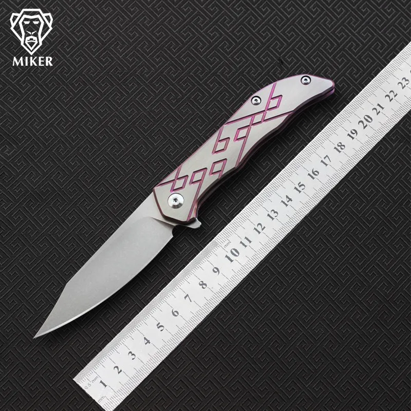 Складной нож MIKER D2 лезвие с титановой ручкой портативный складной для резки