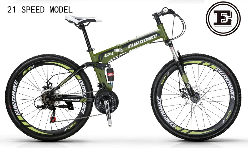 Eurobike 26 дюймов складной горный велосипед дисковый тормоз 21 скорость 160 185 Rider