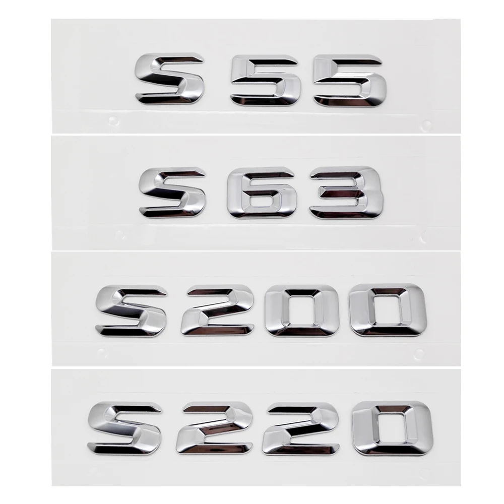 

Для Mercedes AMG S55 S63 S200 S220 S250 S300 S300L S320 W210 внешний дизайн автомобиля хвост из АБС-пластика Пластик эмблема автомобиля цифры наклейка