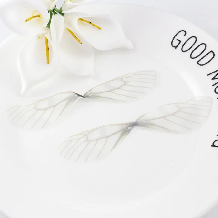 1 White 20 шт. DIY шифоновые крылья стрекозы декоративные аксессуары для взрослых серьги ожерелье ручной работы товары для рукоделия орнамент материал - Цвет: 1 White